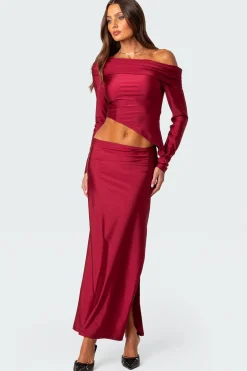 Reema Shiny Fold Over Top