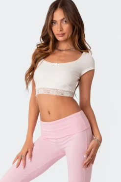 Regina Lace Trim Crop Top