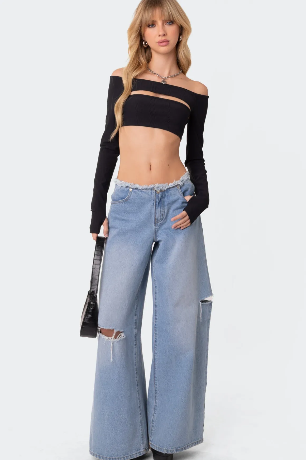 Reign Two Piece Ribbed Crop Top