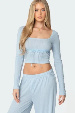 Ren Square Neck Pointelle Top