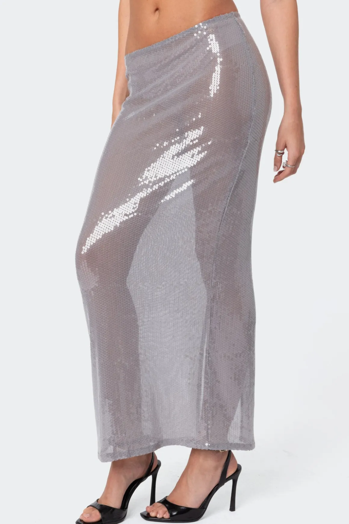 Riki Sheer Sequin Maxi Skirt