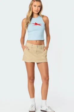 Ring Back Mini Skirt