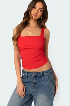 Rio Ruched Square Neck Top