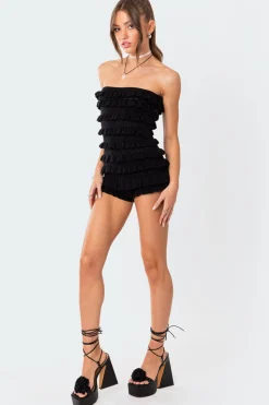 Robin Ruffle Knit Romper