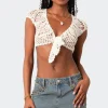 Rocco Tie Front Crochet Top