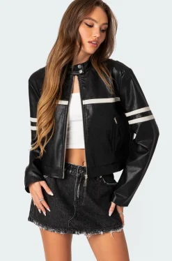 Rockstar Oversized Faux Leather Jacket