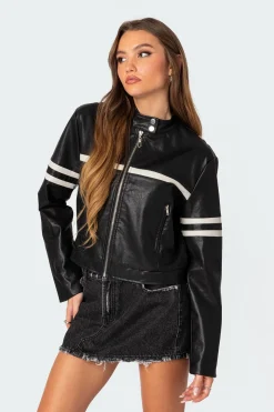 Rockstar Oversized Faux Leather Jacket