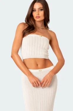 Rosebud Knit Tube Top