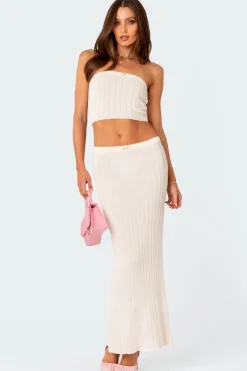 Rosebud Knit Tube Top