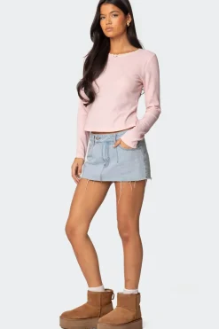 Rosemarie Lacey Waffle Top