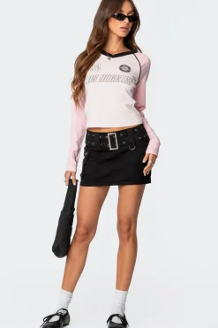 Roux Belted Mini Skirt