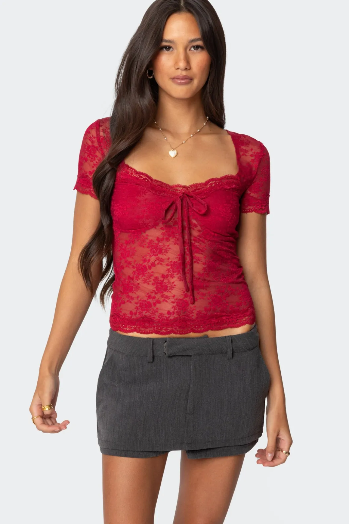 Roxana Sheer Lace Top