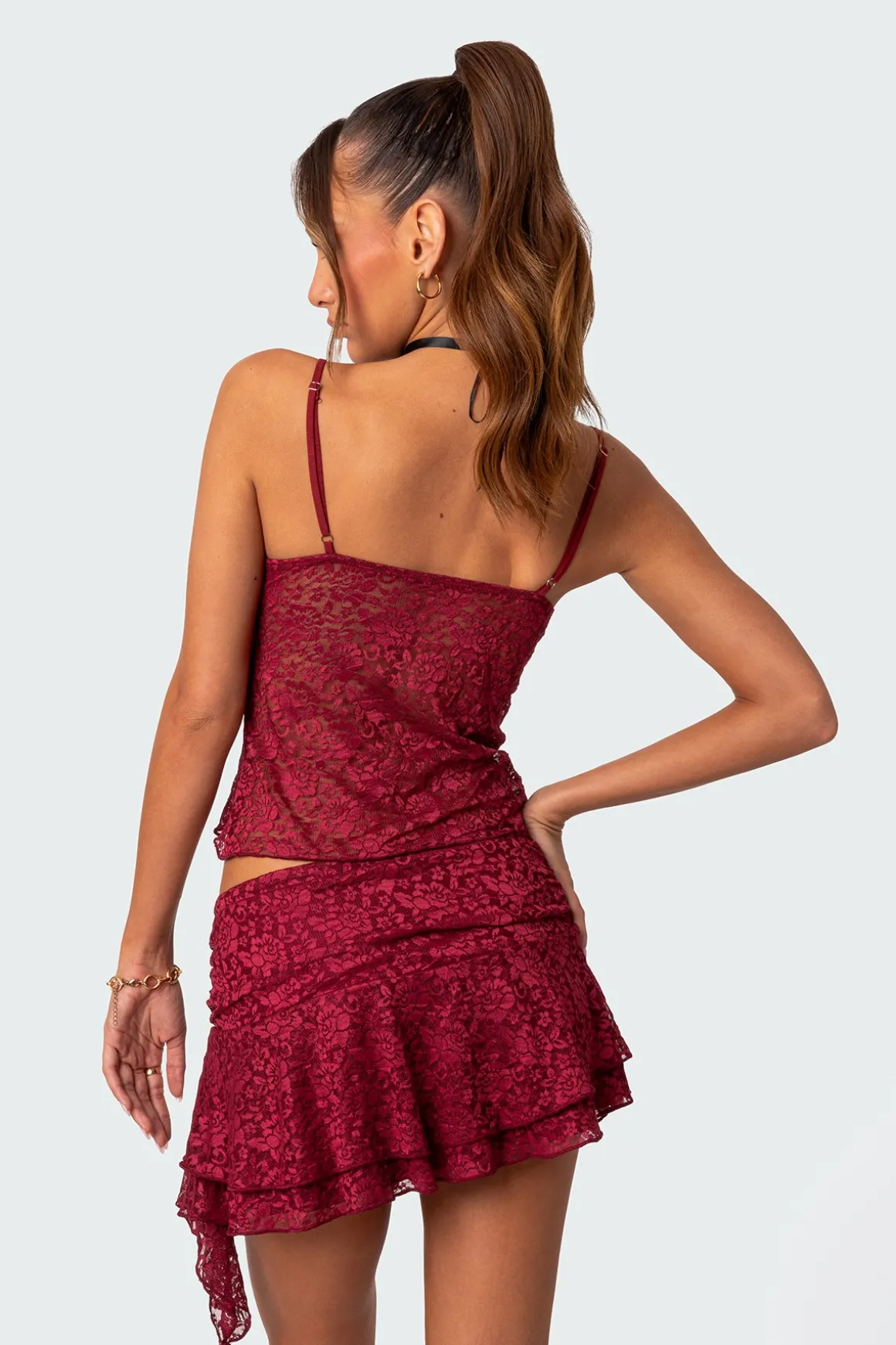 Ruby Sheer Lace Tank Top