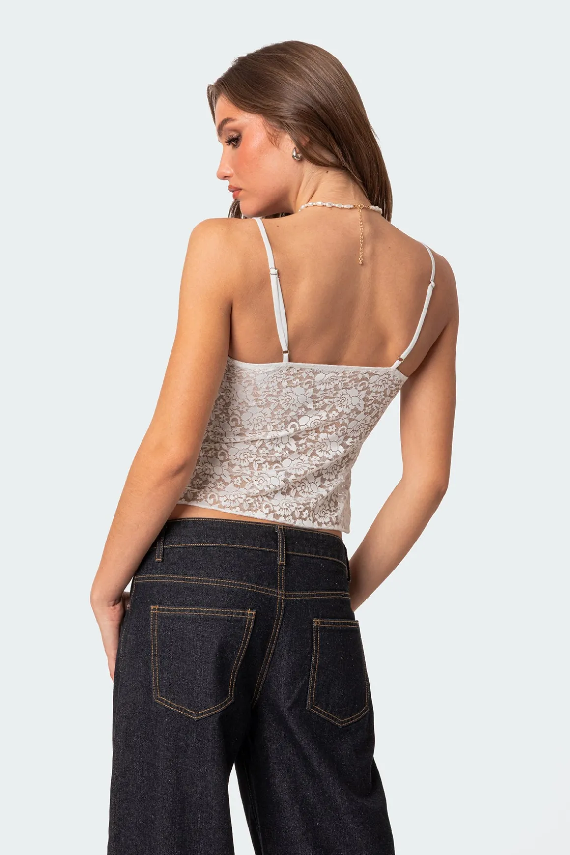 Ruby sheer lace tank top