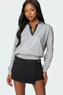 Rue Double Collared Sweater