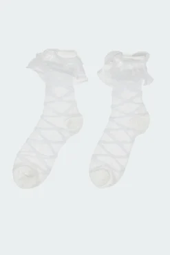 Ruffle Sheer Mesh Socks