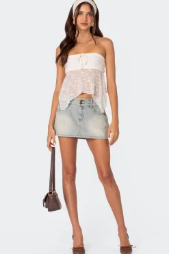 Rumble Washed Denim Mini Skirt