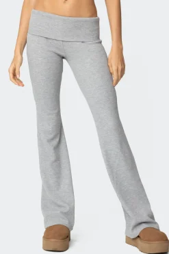 Sab Fold Over Waffle Knit Pants