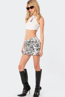 Sabina Low-Rise Sequin Mini Skirt