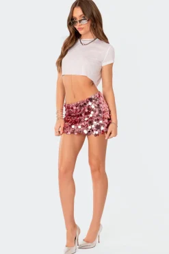 Sabina Low-Rise Sequin Mini Skirt