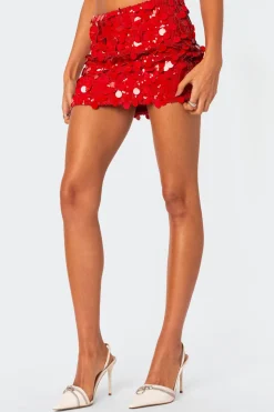 Sabina Low-Rise Sequin Mini Skirt
