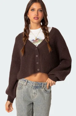 Sabrina Chunky Knit Cropped Cardigan