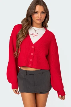 Sabrina Chunky Knit Cropped Cardigan