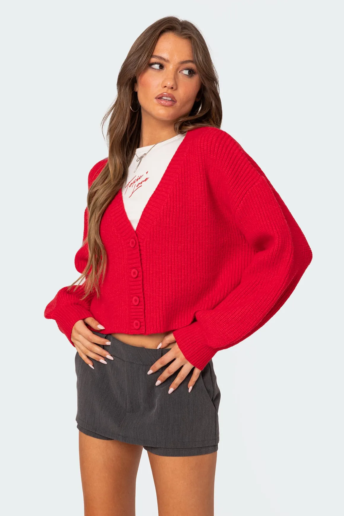 Sabrina Chunky Knit Cropped Cardigan