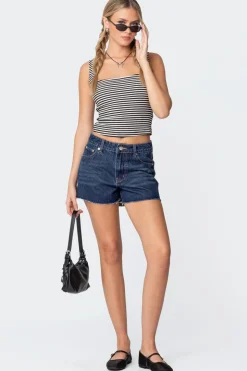 Sahara High Rise Denim Shorts