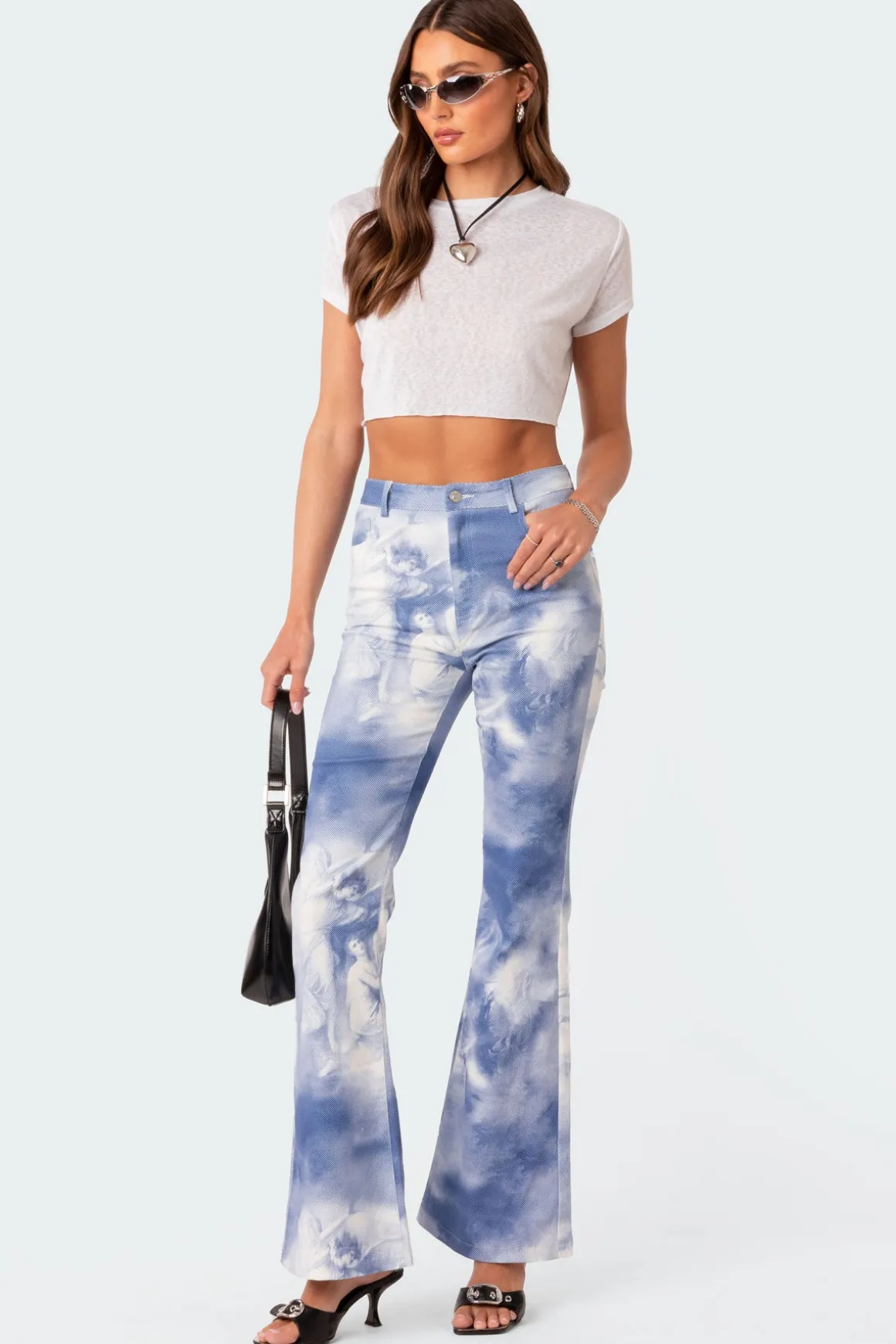 Saint Printed Flared Jeans