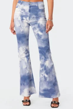 Saint Printed Flared Jeans