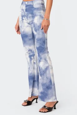 Saint Printed Flared Jeans