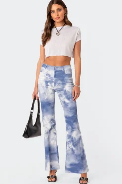 Saint Printed Flared Jeans