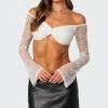 Sainty Sheer Lace Crop Top