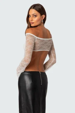 Sainty Sheer Lace Crop Top