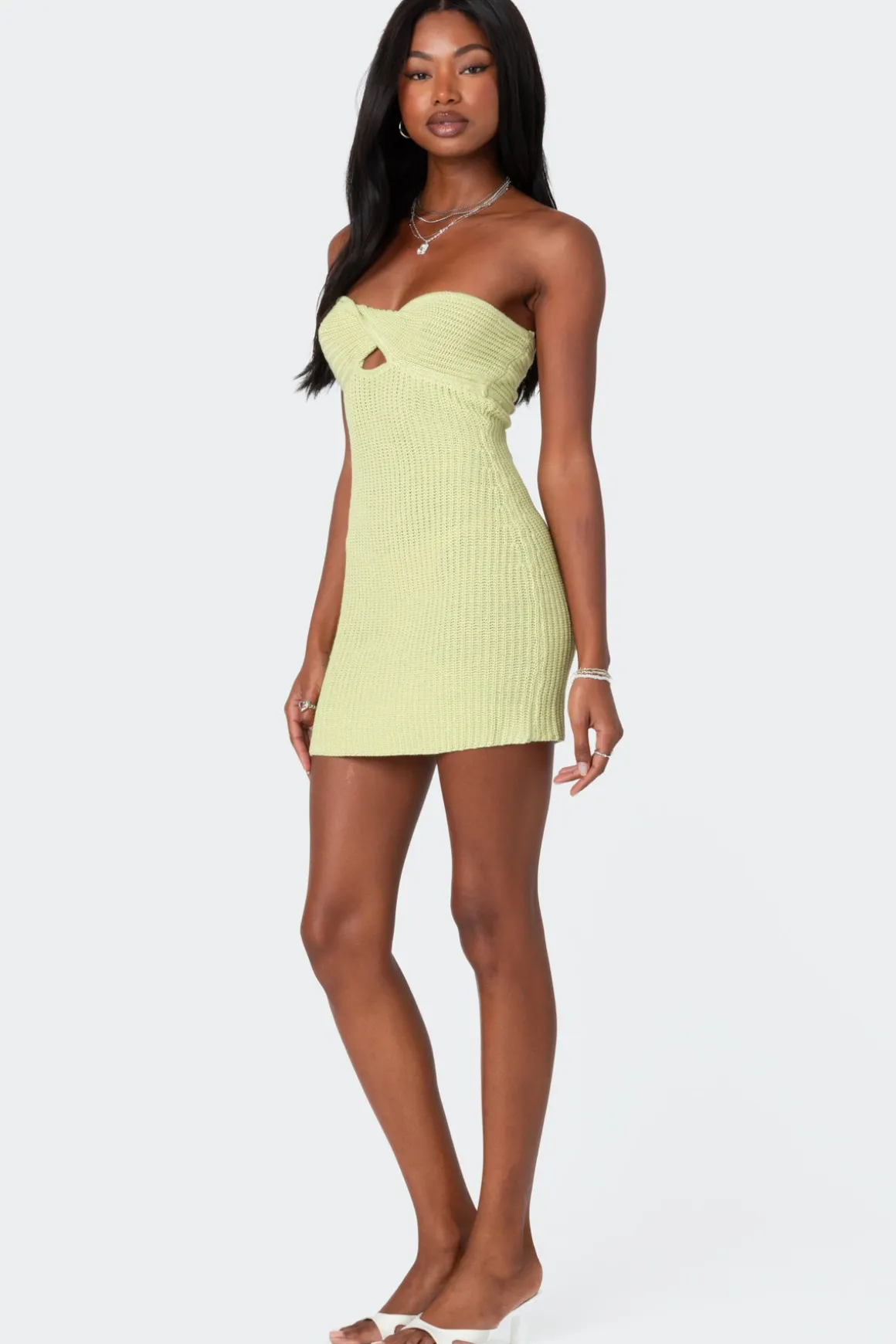 Sammie Twist Front Knit Mini Dress