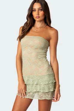 Scarlet Layered Lace Mini Dress