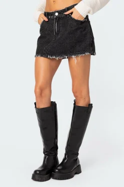 Scarlett Washed Denim Mini Skirt