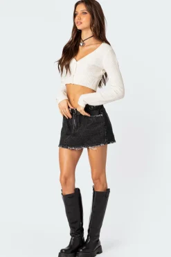 Scarlett Washed Denim Mini Skirt