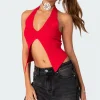 Sculpt Knitted Split Front Top