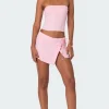 Selena Asymmetric Wrap Mini Skirt