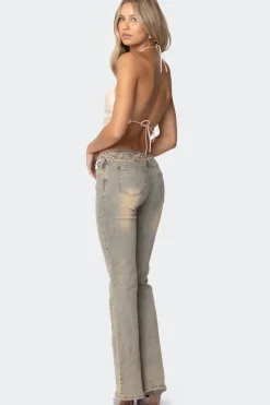 Sequin Open Back Halter Top