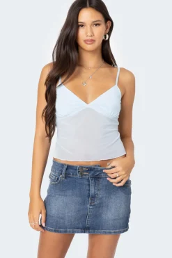 Serafina Sheer Mesh Tank Top