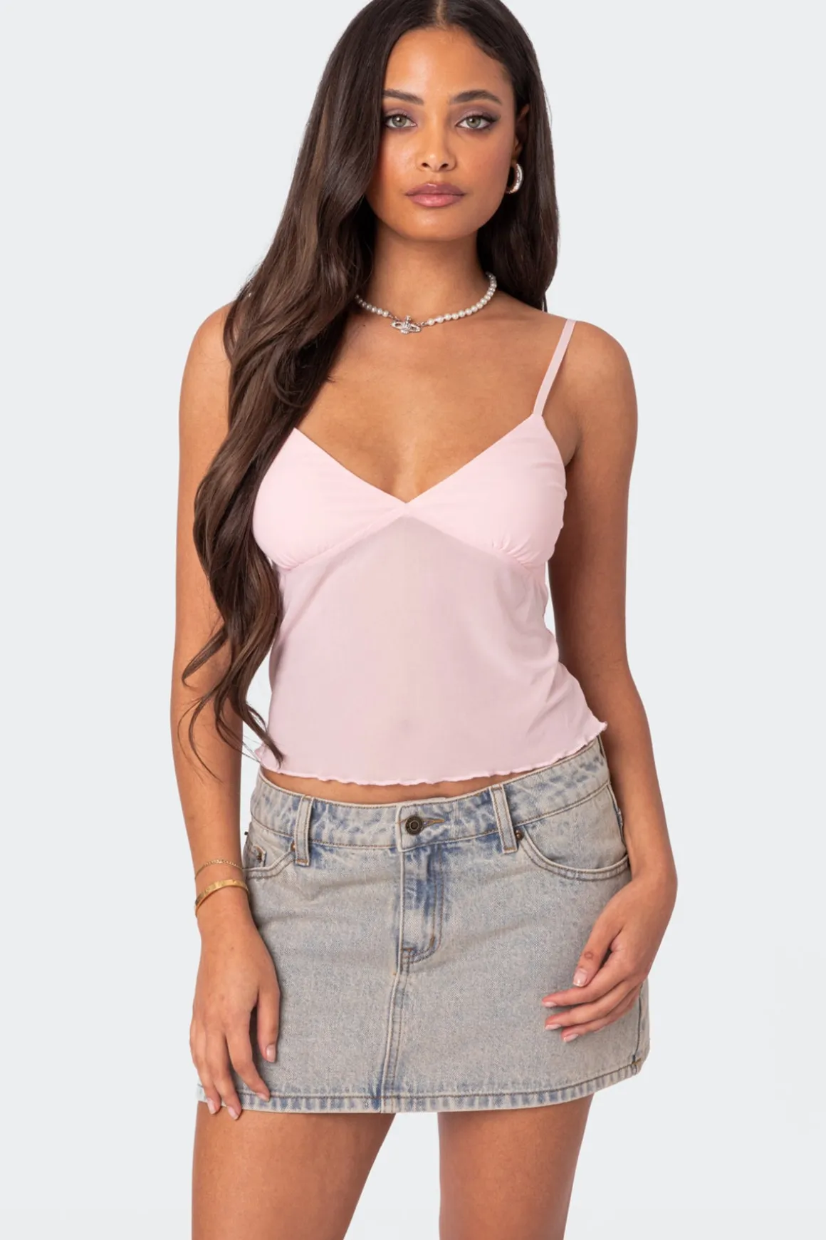 Serafina Sheer Mesh Tank Top