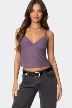 Serafina Sheer Mesh Tank Top