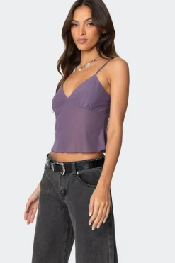 Serafina Sheer Mesh Tank Top