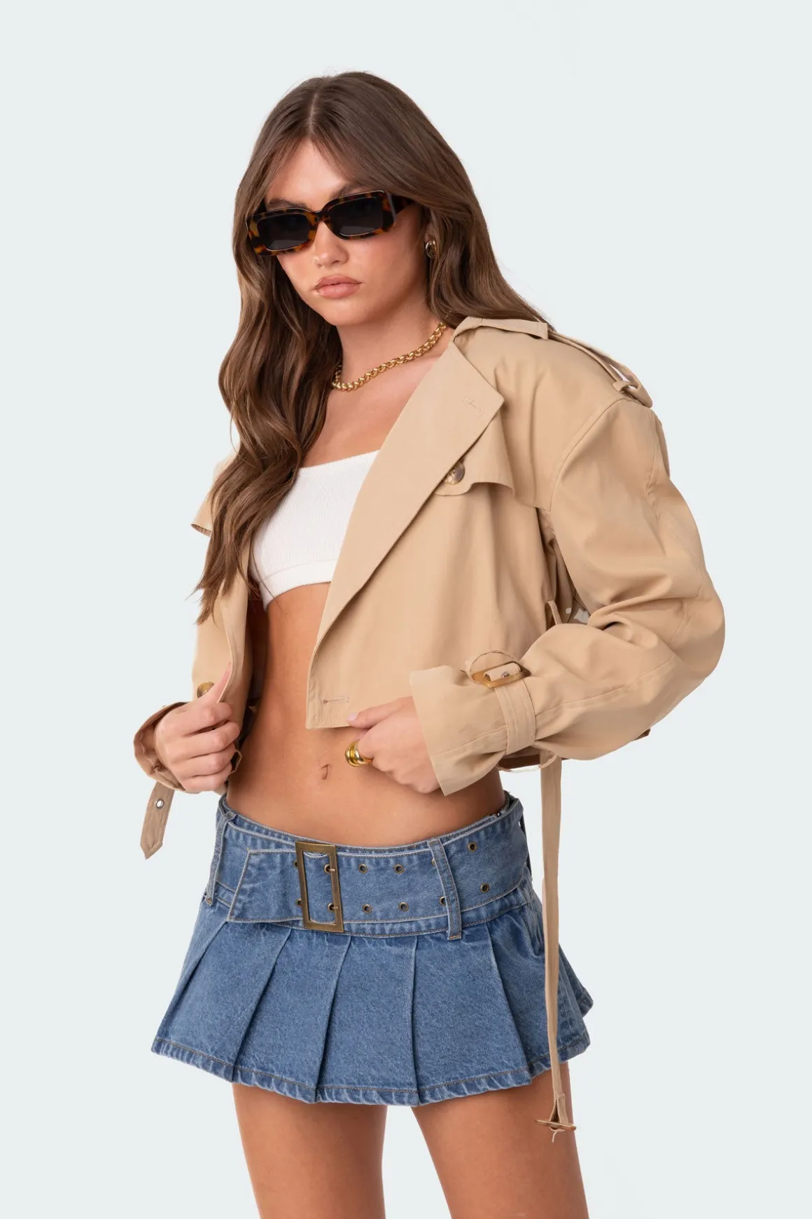 Shadow Cropped Trench Jacket