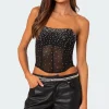 Sheer Rhinestone Corset