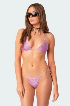 Shimmer Rhinestone String Bikini Bottom