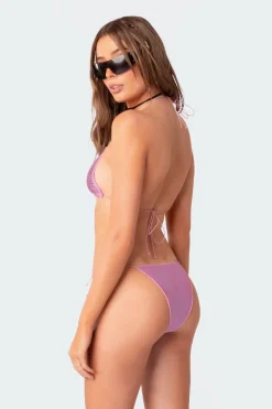 Shimmer Rhinestone String Bikini Bottom